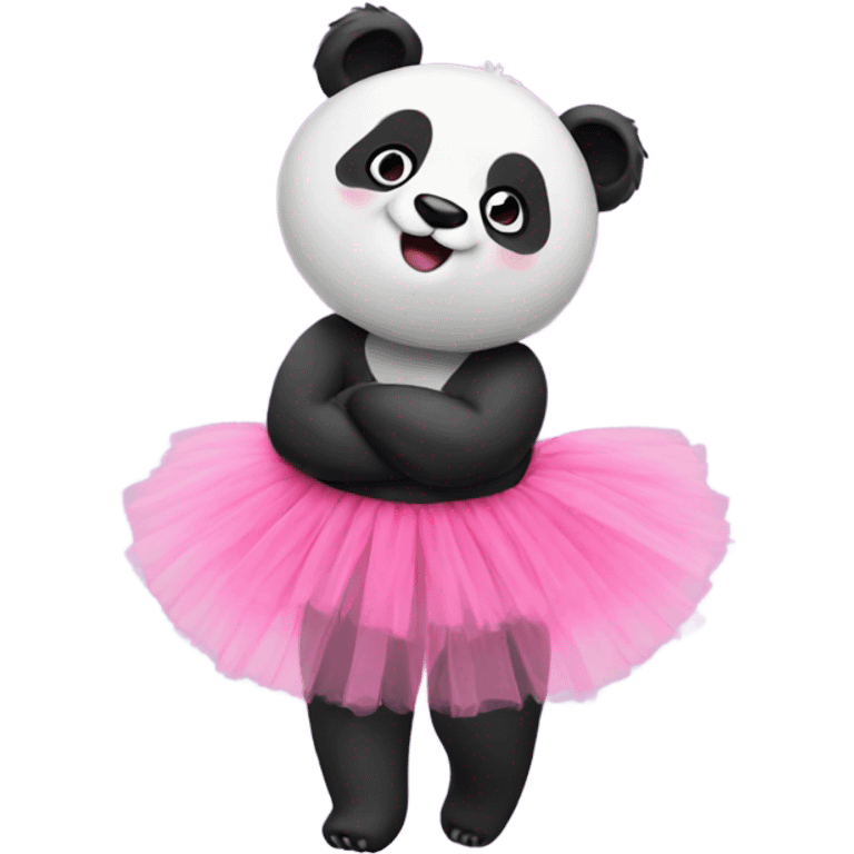 A panda with a tutu emoji