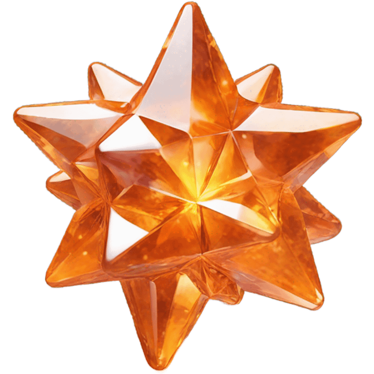 Crystal stars orange emoji