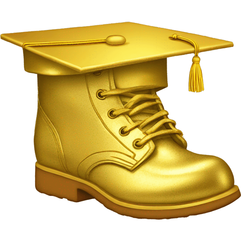 Gold graduation sole emoji