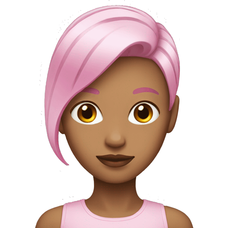 Girl With Pink Side Shaved Hairstyle emoji