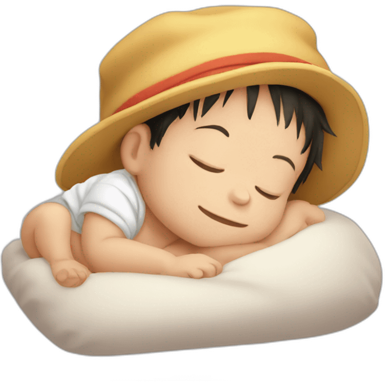 baby luffy sleeping emoji