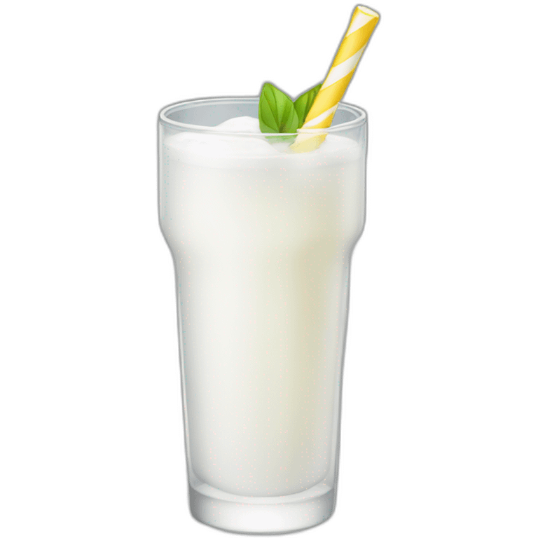 Thin long glass white drink emoji