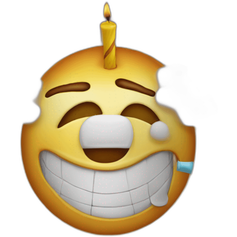 Happy birthday inside no smoking cercle emoji