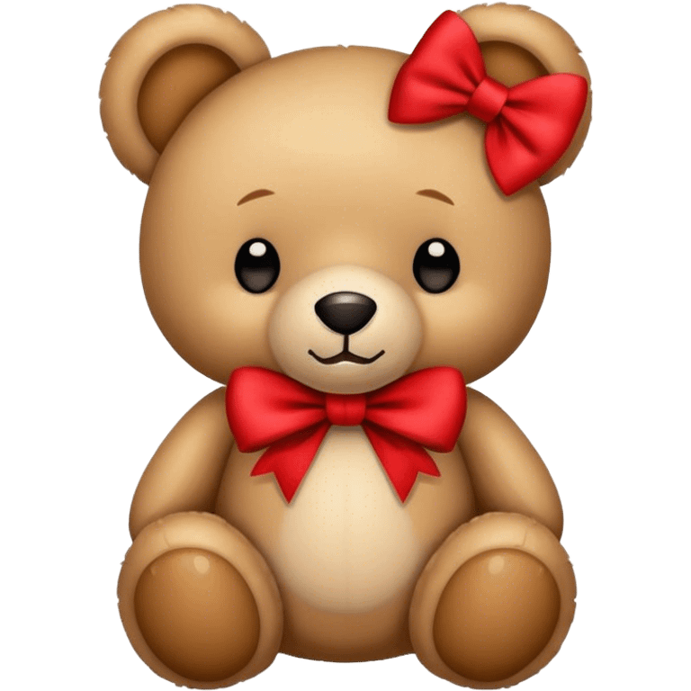 Teddy bear with a bow  emoji