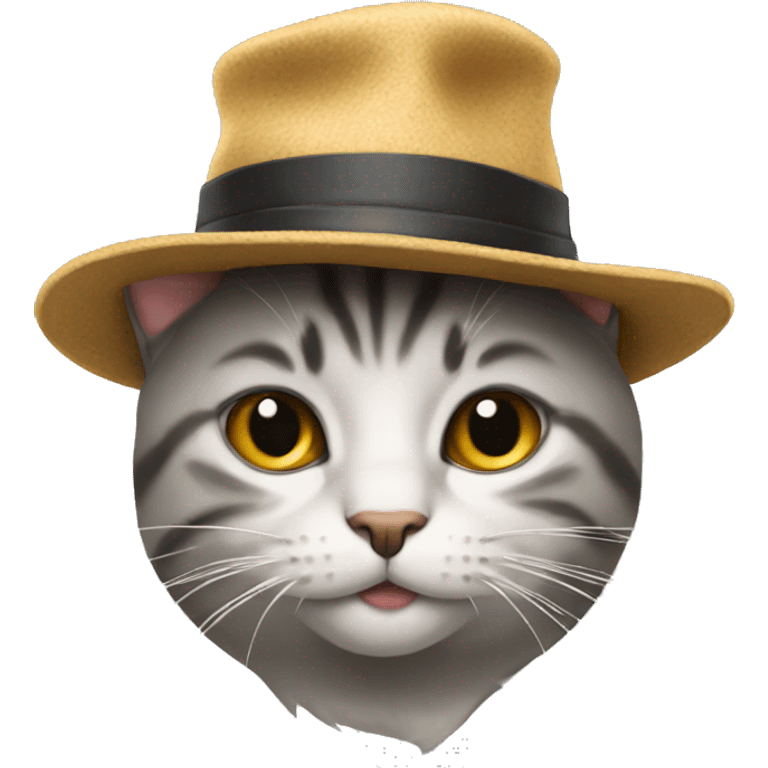 Cat wearing a hat emoji