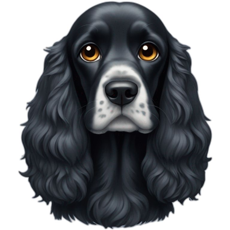 ghost black cocker spaniel emoji