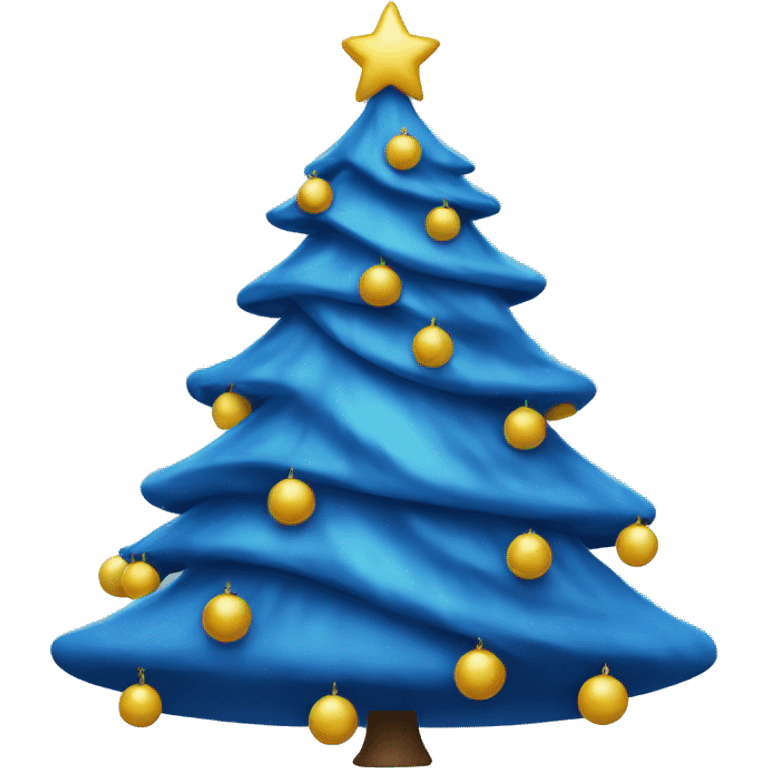 Blue Christmas tree emoji