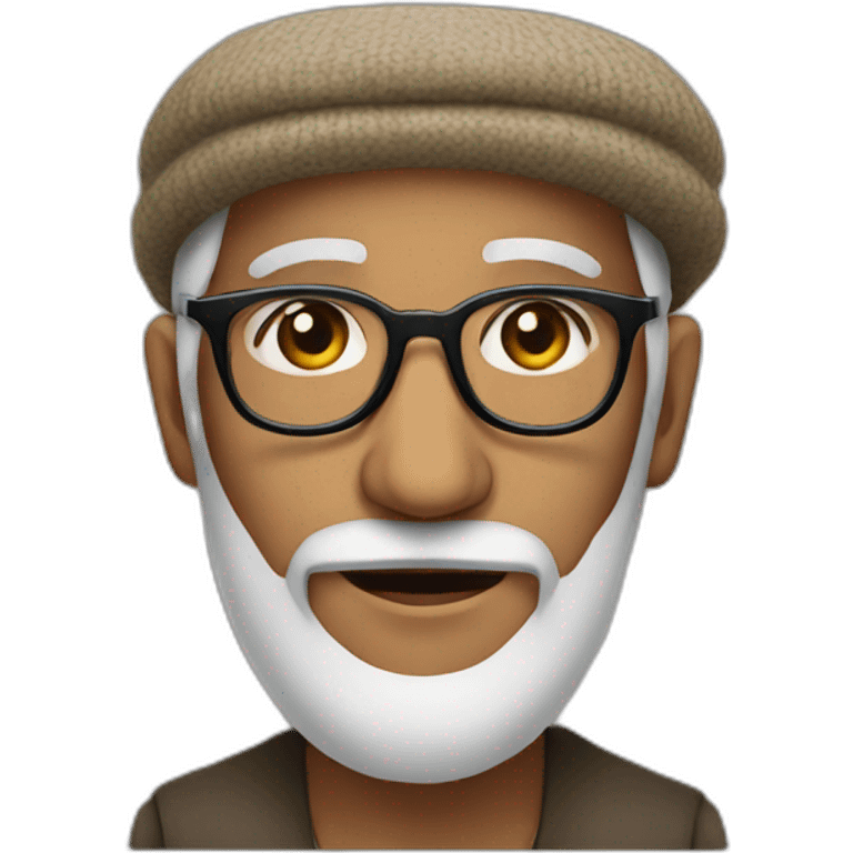 Old Muslim man with hat and specs  emoji