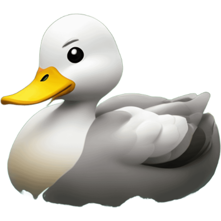 Just a dabbling duck in the creek of crypto currency  emoji