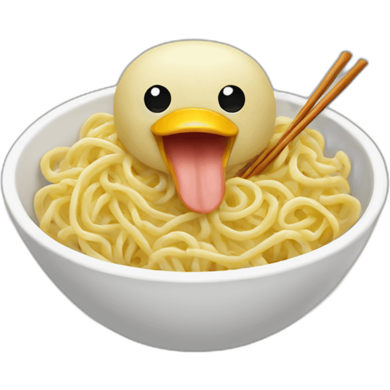 noodles eating duck emoji