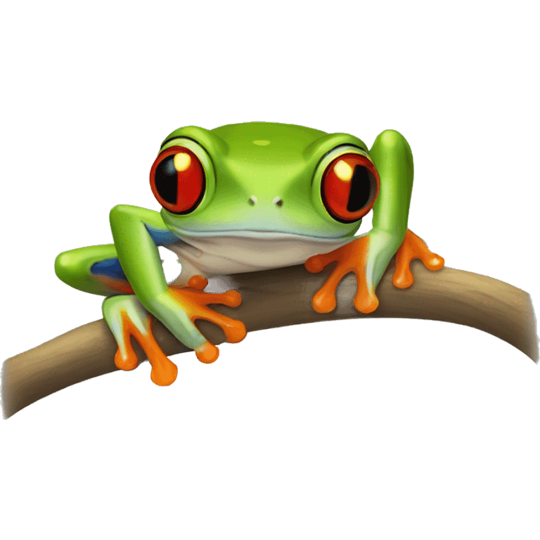 Red eye tree frog emoji