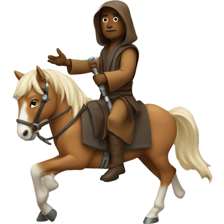 Jedi on a horse emoji