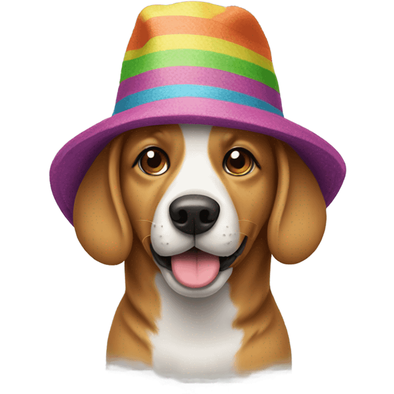 dog wearing hat emoji