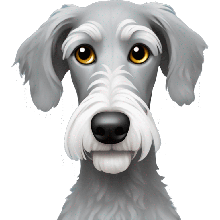 Bedlington whippet grey scruffy emoji