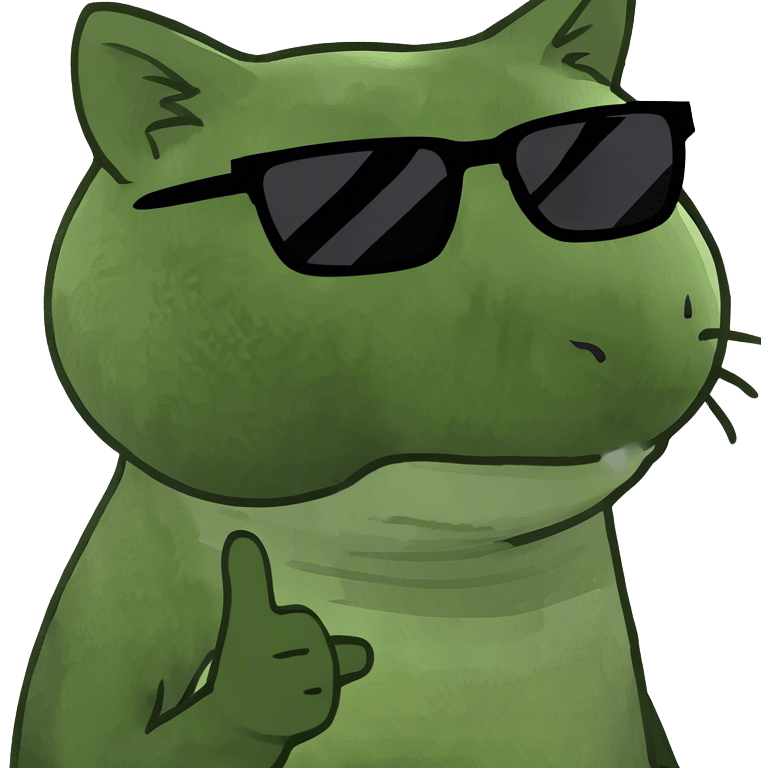 Cat with sunglasses emoji