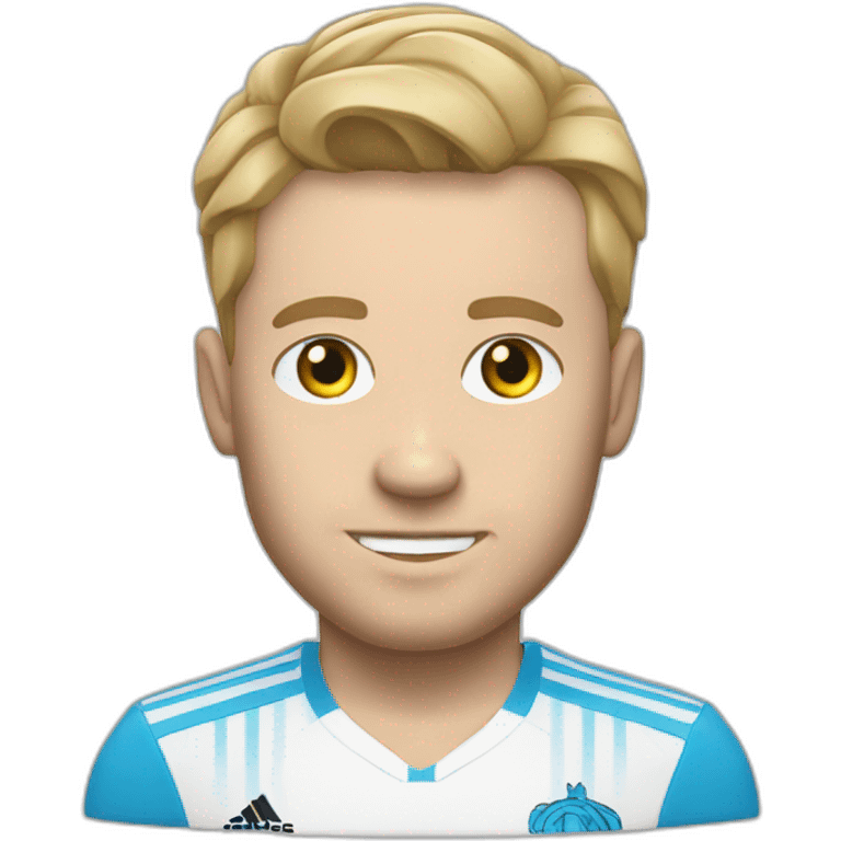 White man Olympique de Marseille supporter emoji