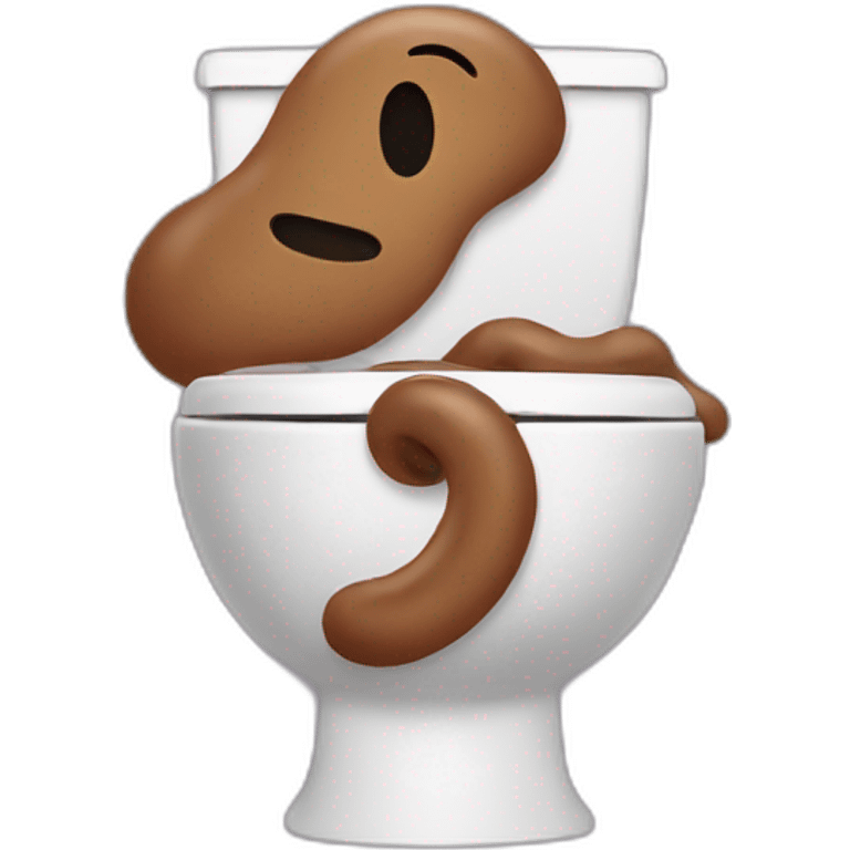 poop on toilet emoji