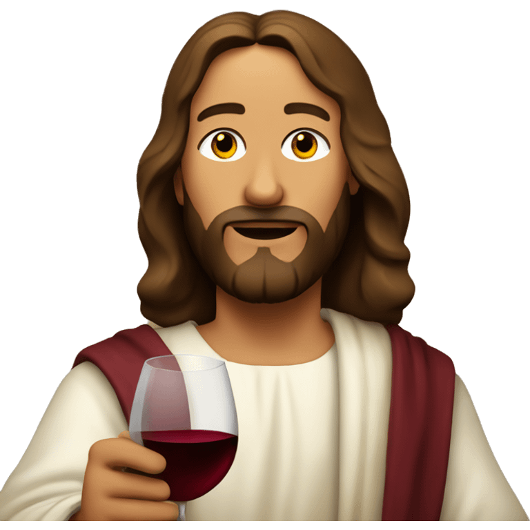 Jesus drinking wine emoji