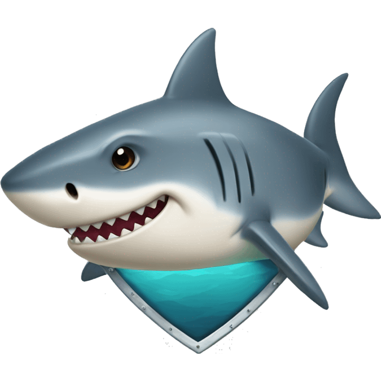 Shark with a shield emoji