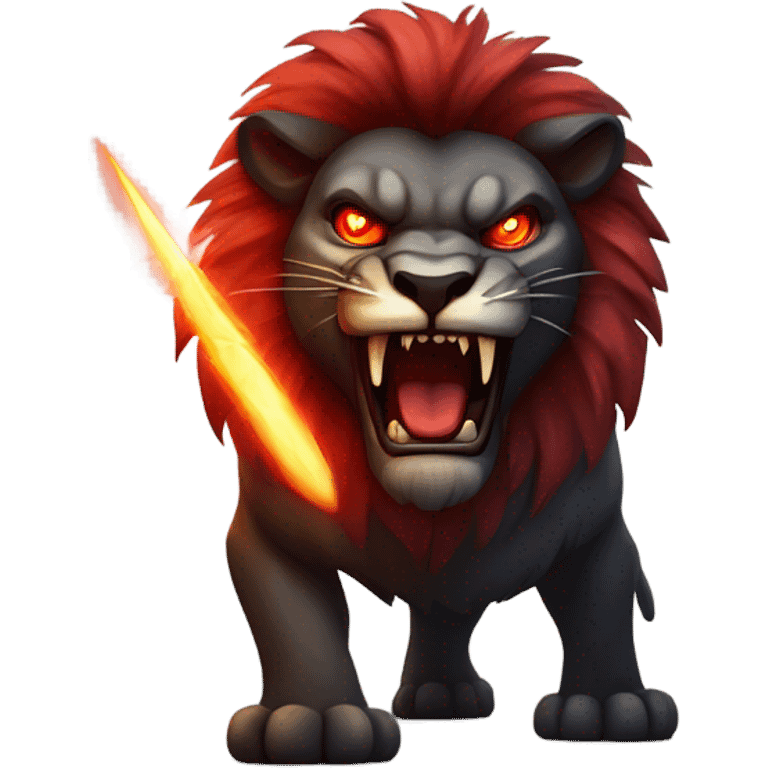 evil lion emoji