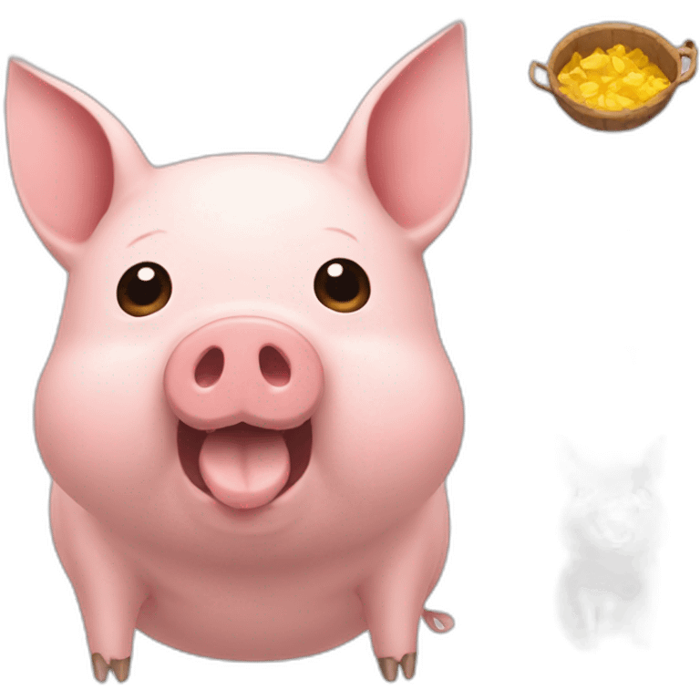 Pig deguised pikachu emoji