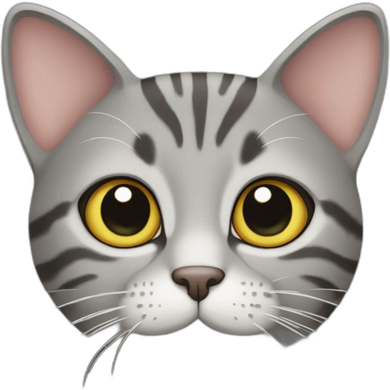 Grey tabby cat emoji