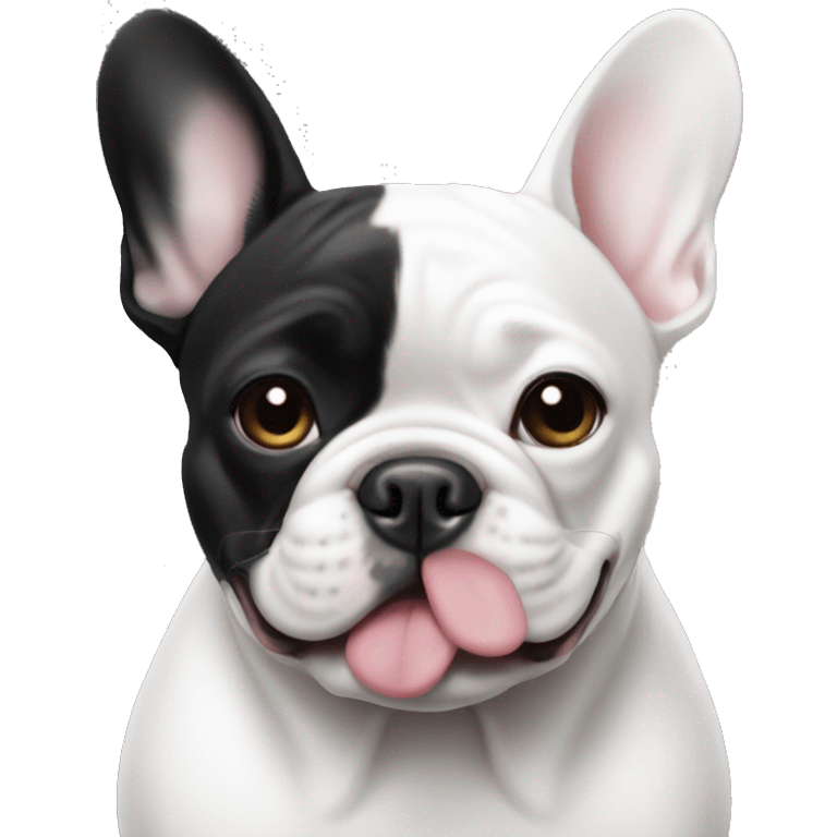 French bulldog black and white  emoji