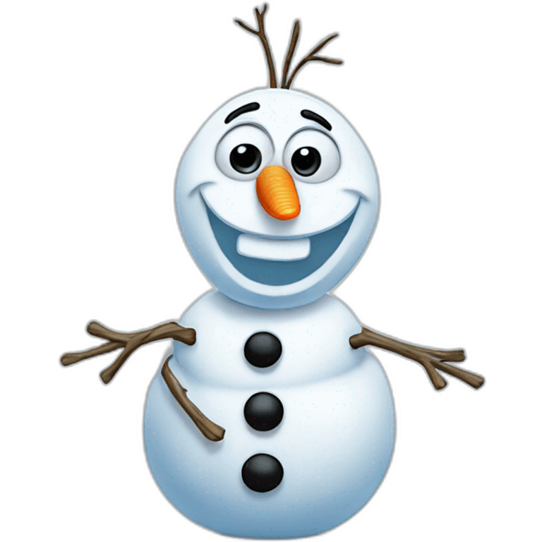 olaf snowman, frozen, sad emoji