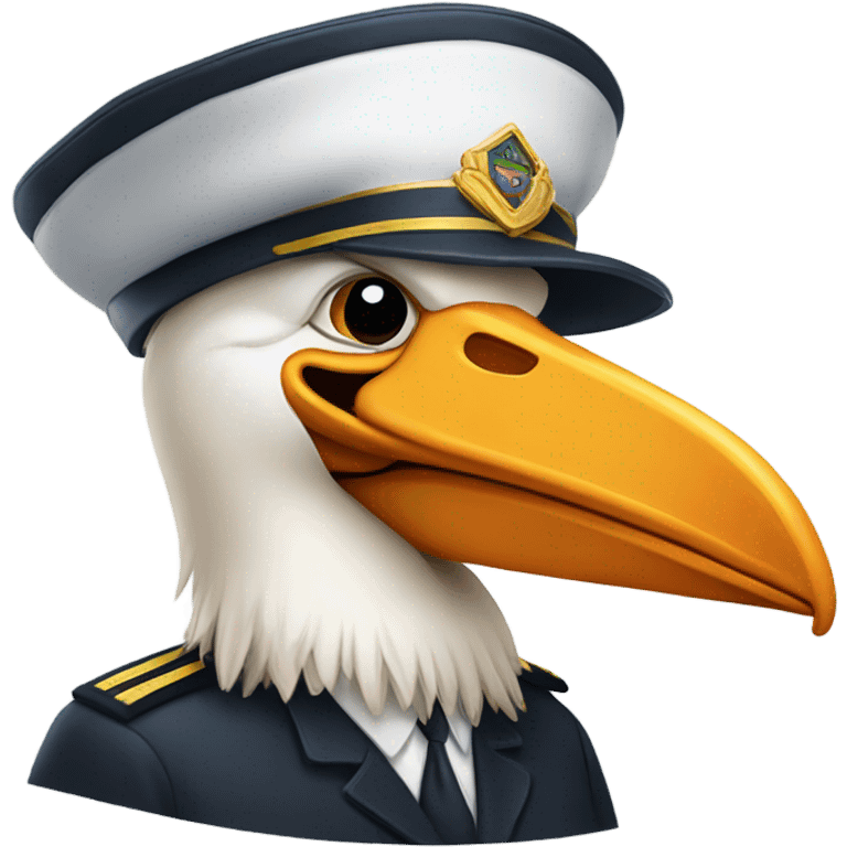 pelican pilot hat emoji