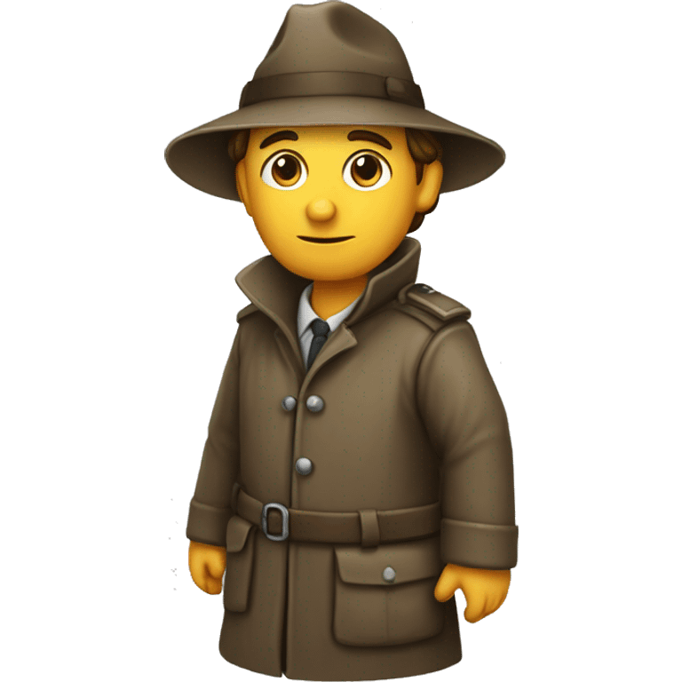 german sepherd in a detective coat emoji