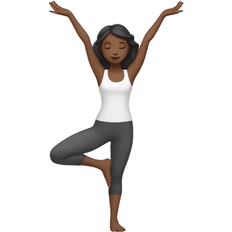 girl doing yoga emoji