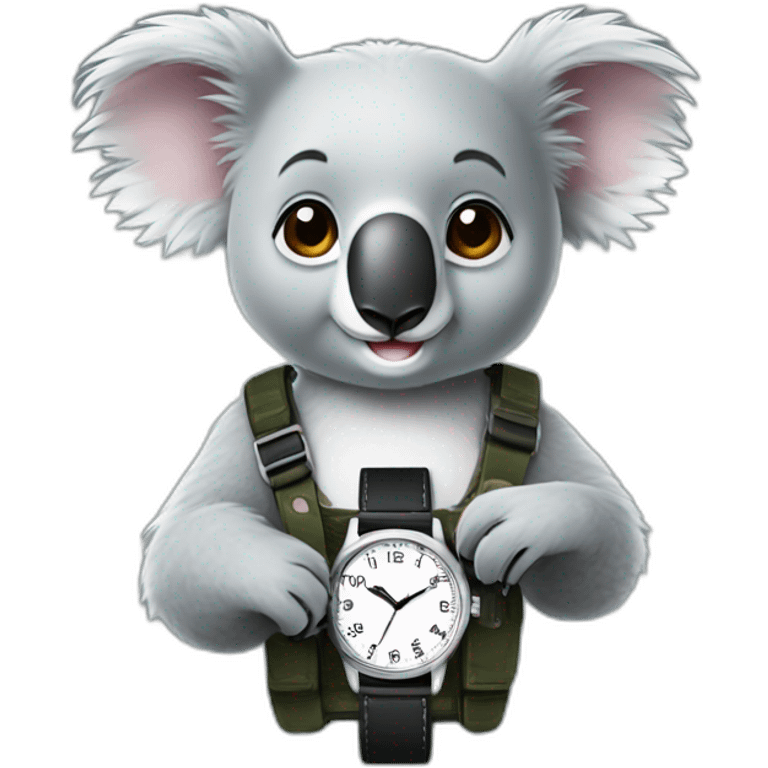 koala with wristwatch emoji