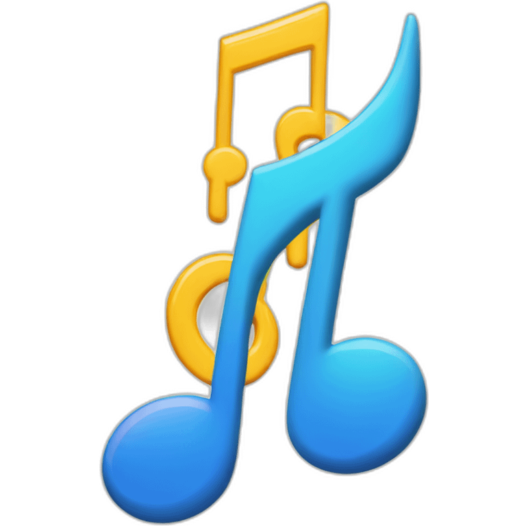  Musical note graphic: representing the transformation of numbers into musical hits emoji