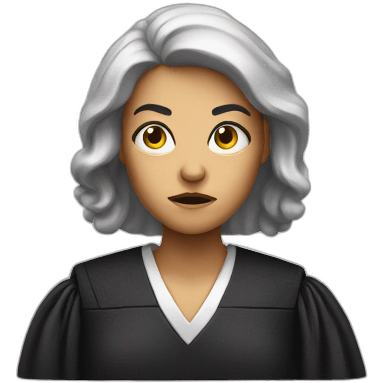 angry female judge standing emoji