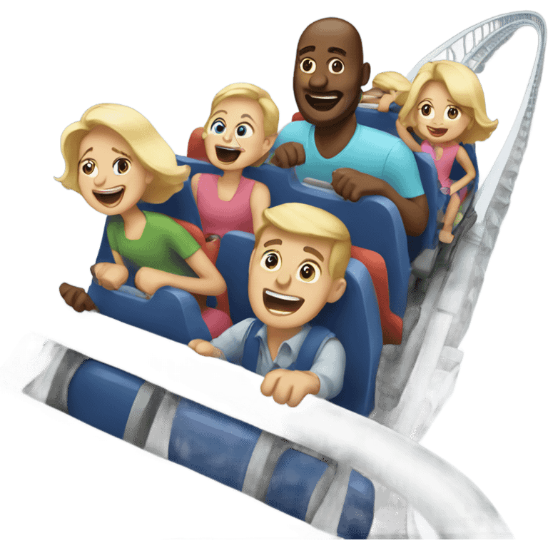 White family on a rollercoaster  emoji