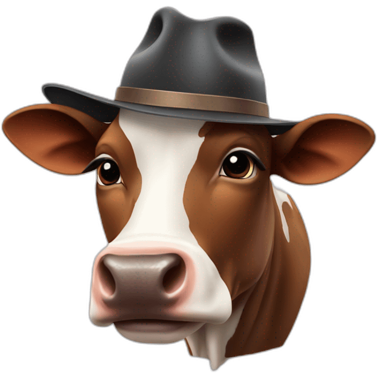 cow with hat emoji