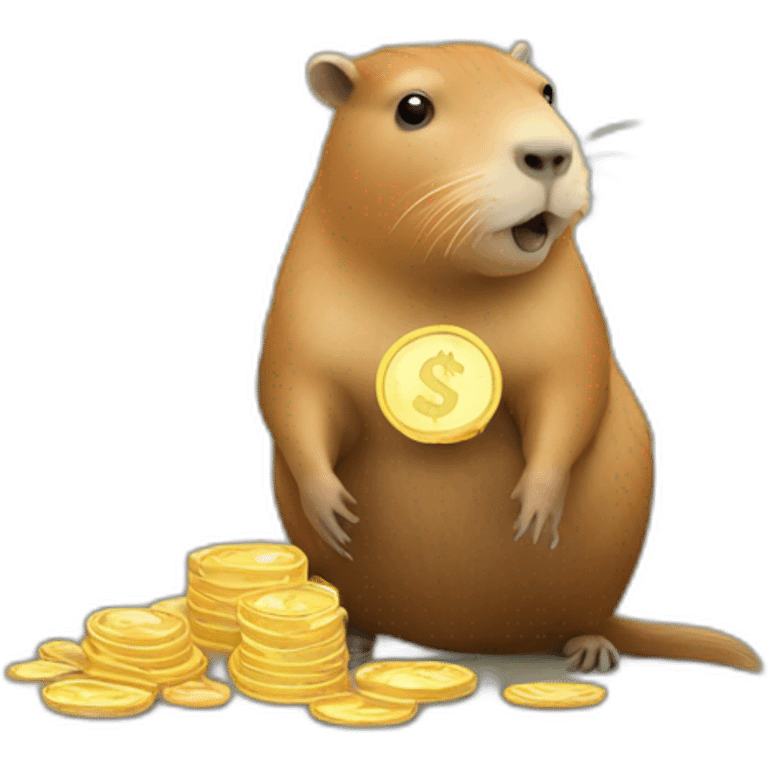 capybara with money emoji