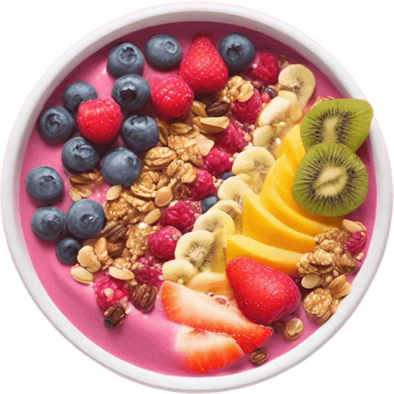 Pink smoothie bowl emoji