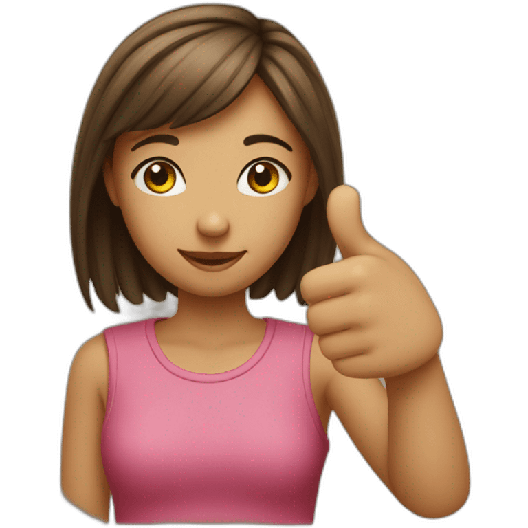 girl thumb up emoji