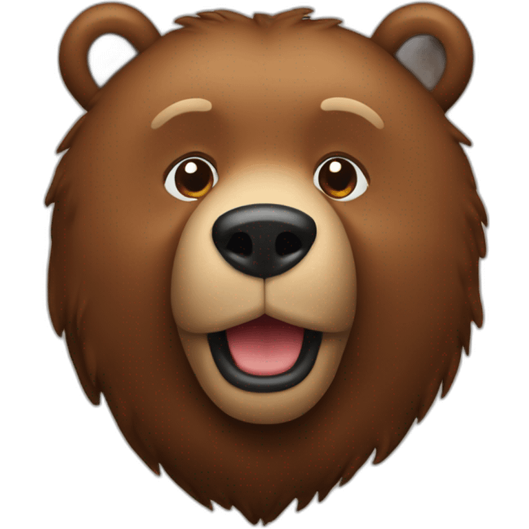 a brown bear is streaming emoji