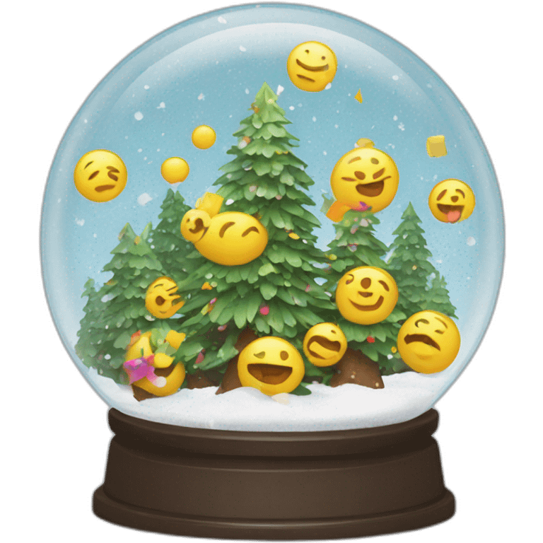 Confetti world snowglobe emoji