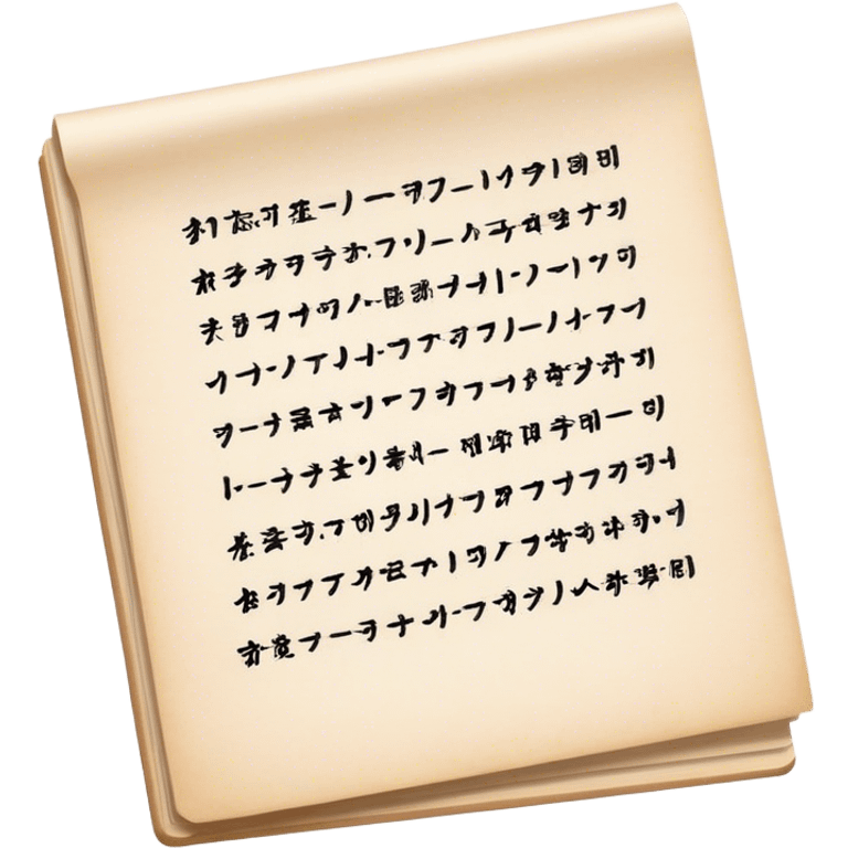 Japanese writing on a paper  emoji