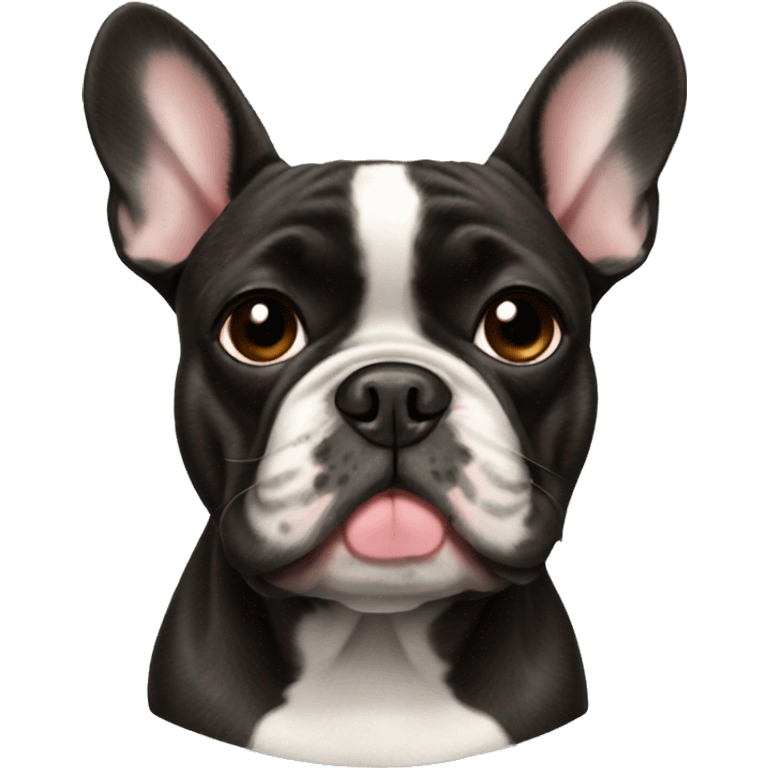 Brindle black French Bulldog emoji