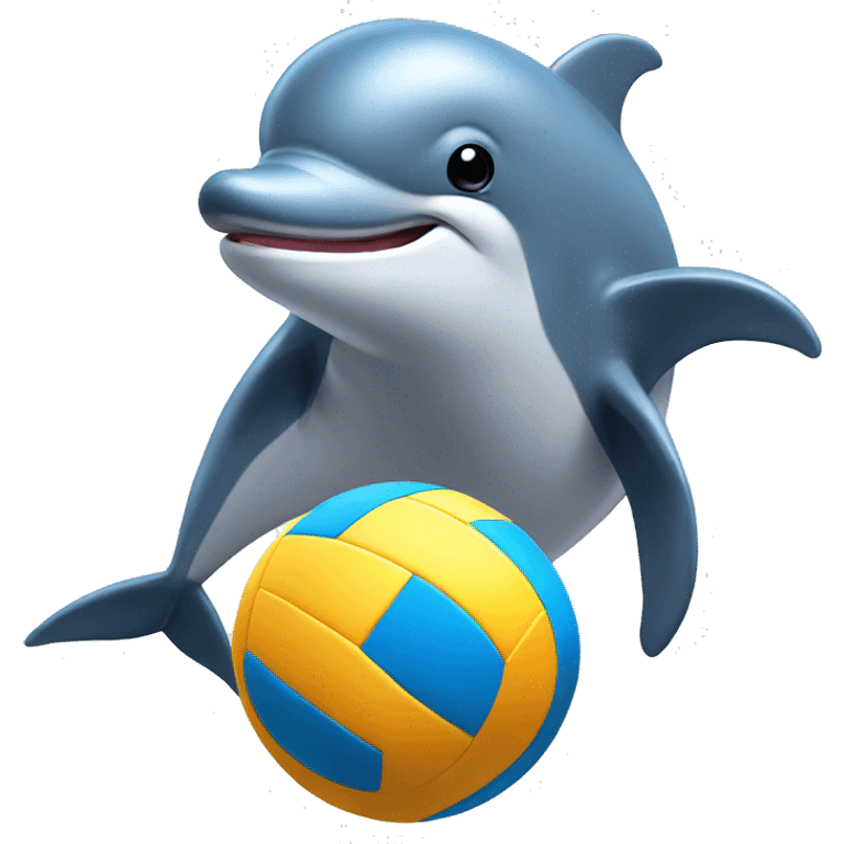 Dolphin playing volleyball emoji