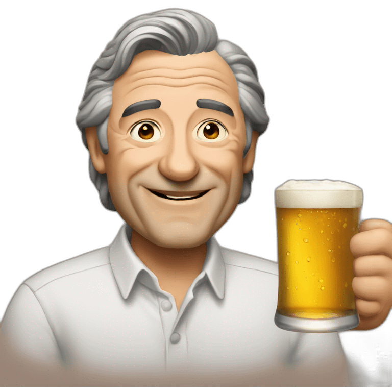 Deniro with beer emoji