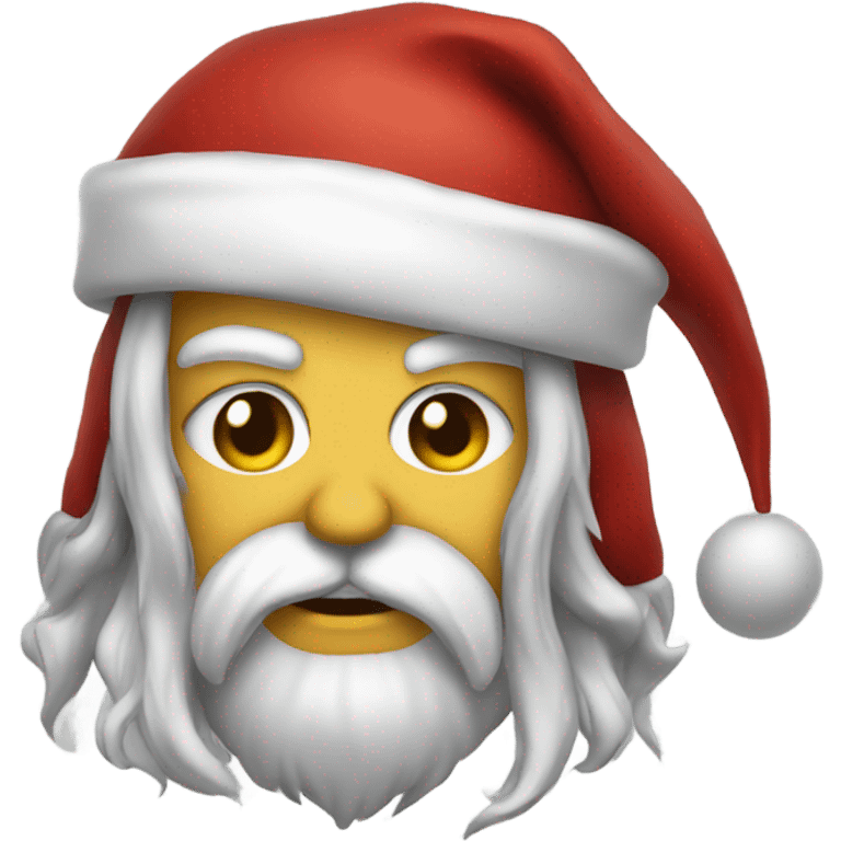 Heavy metal Santa  emoji