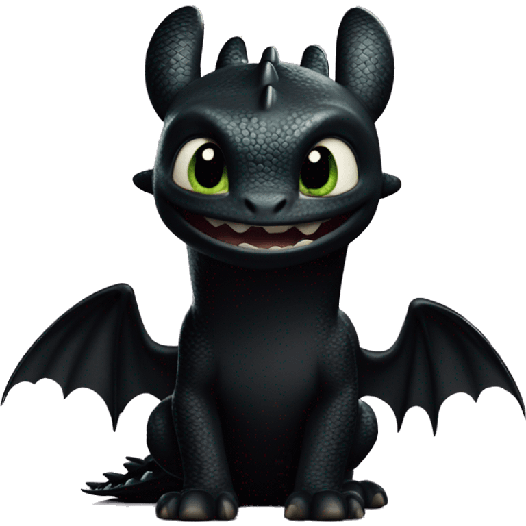 Toothless from how to train your dragon emoji