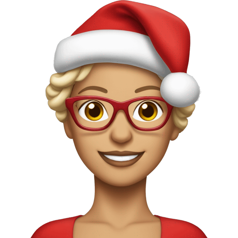 mariah carey dressed as mrs clause wearing glasses  emoji