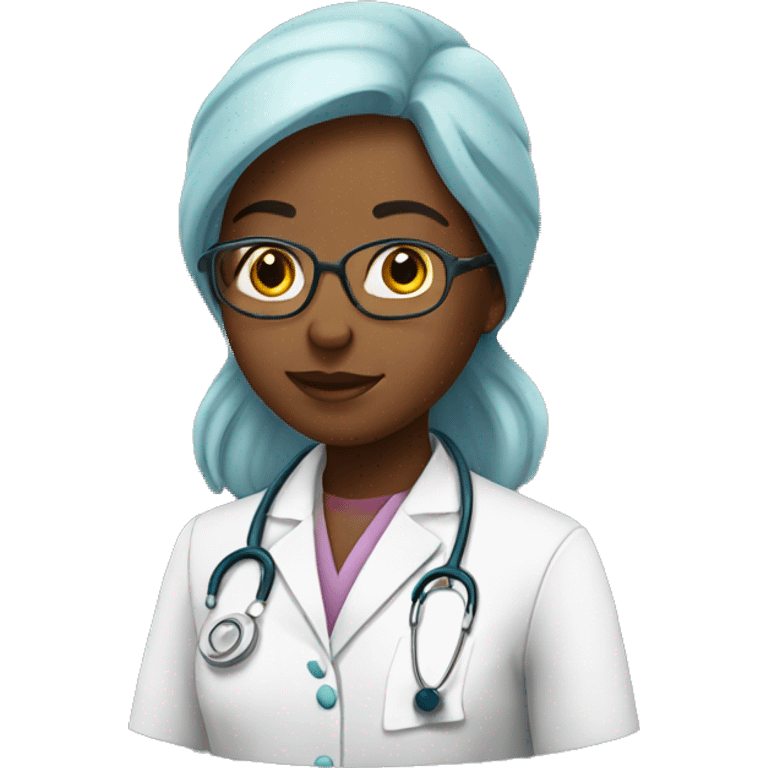 The girl is a doctor emoji