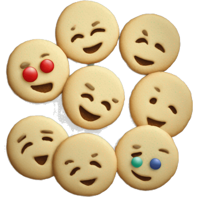 Plate of Christmas sugar cookies emoji